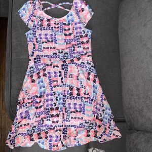 Epic Threads Pink Butterfly Pattern Skater Dress
